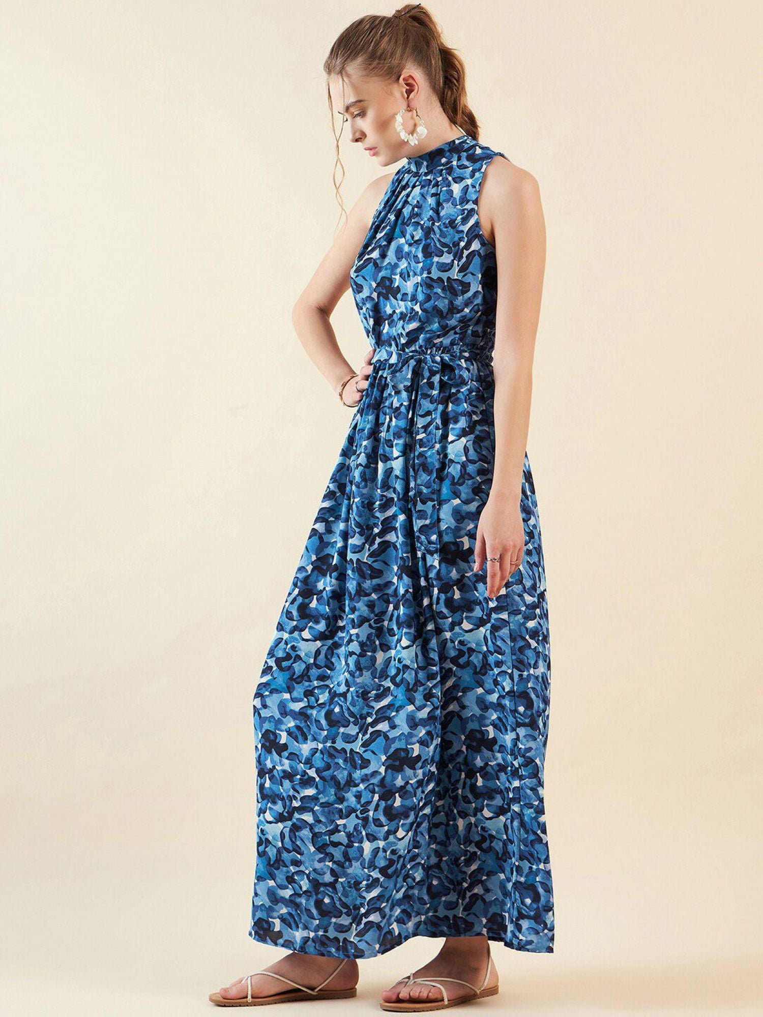 Sleeveless Maxi with Mock Neck