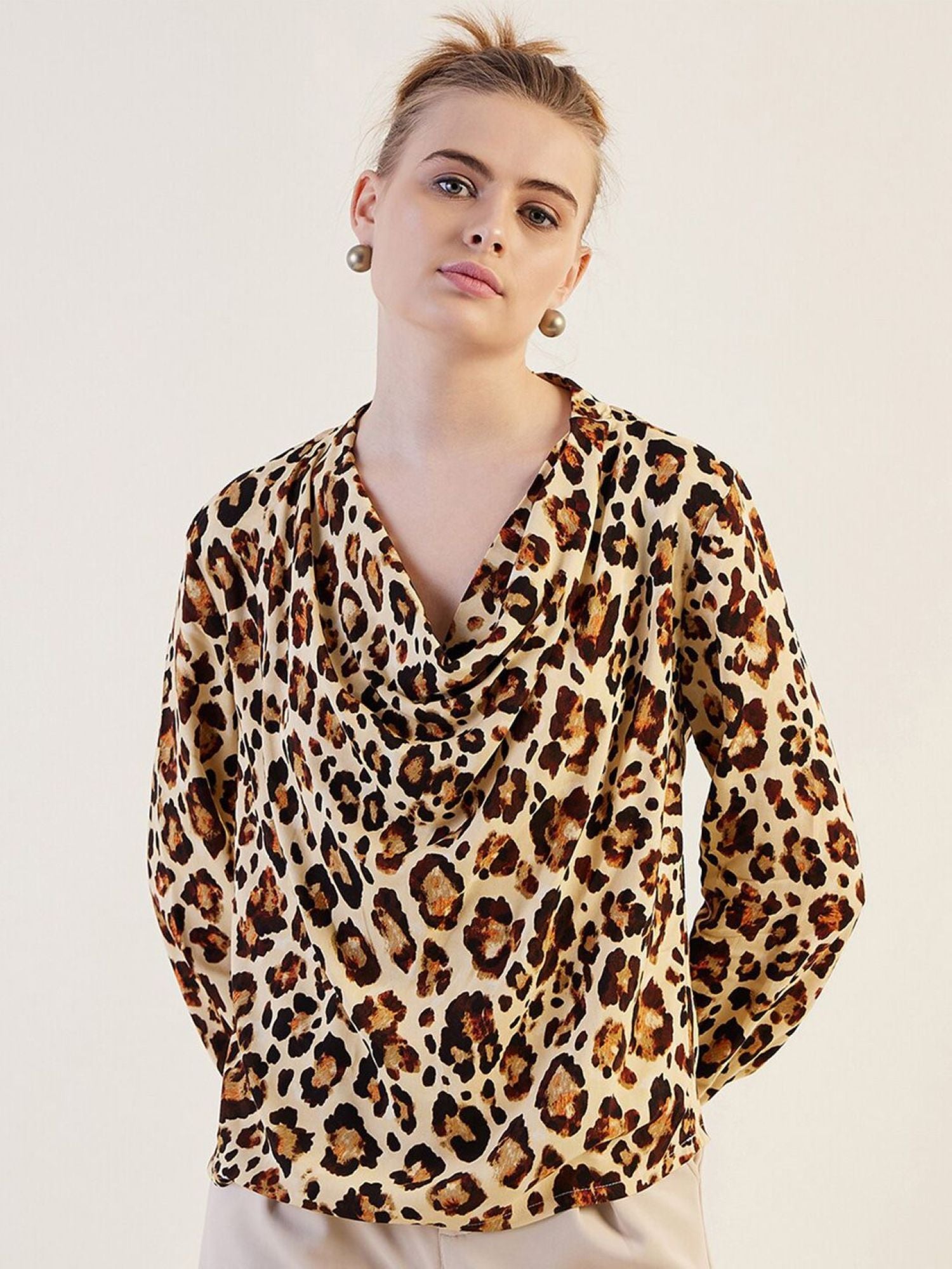 Stylish leopard skin print Women Top