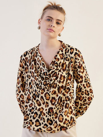 Stylish leopard skin print Women Top