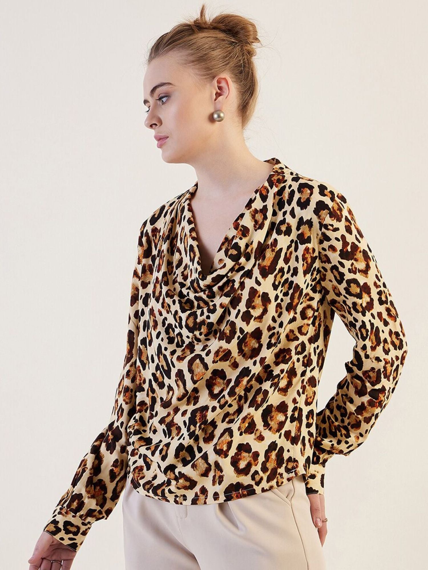 Stylish leopard skin print Women Top