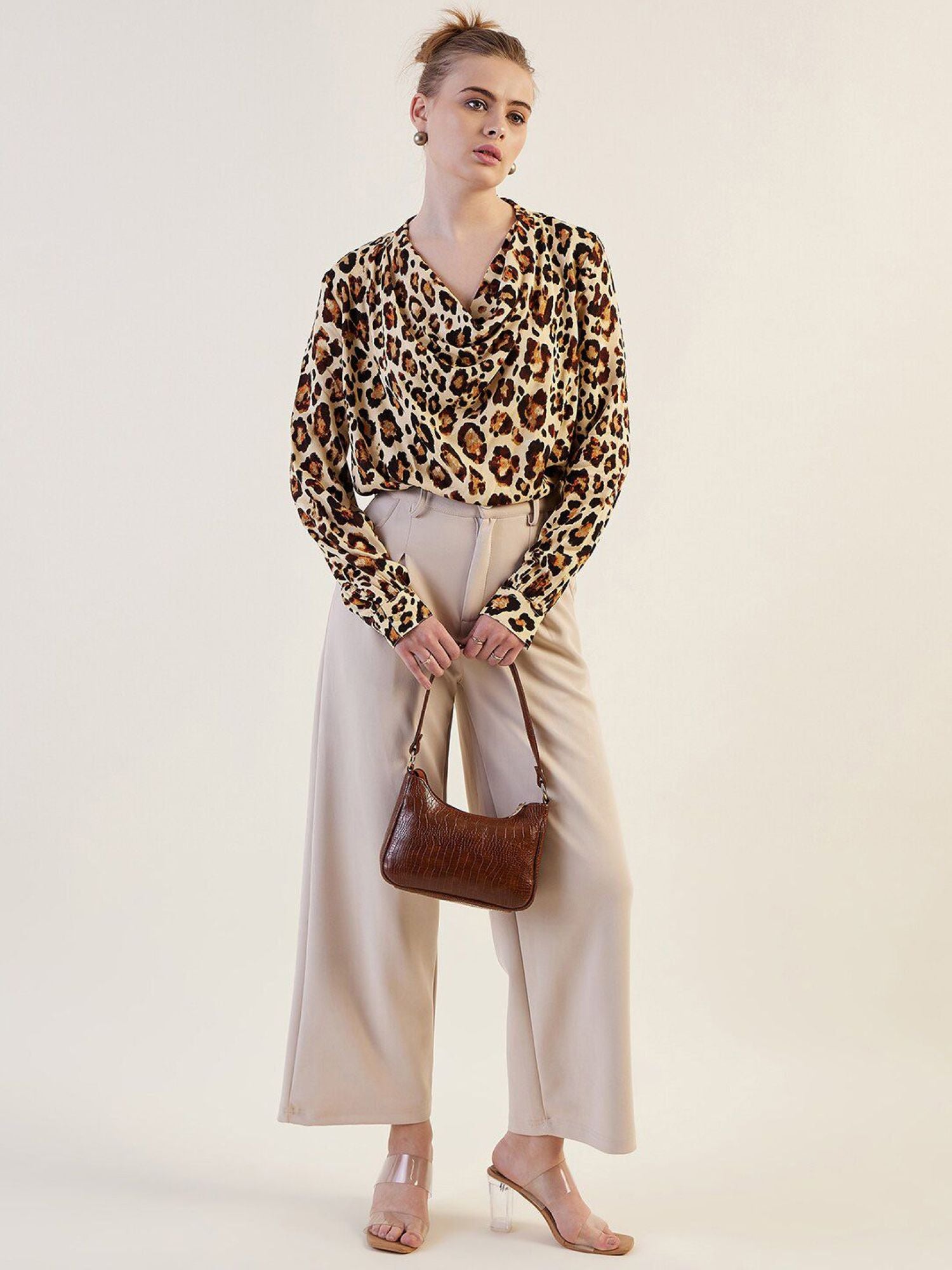 Stylish leopard skin print Women Top