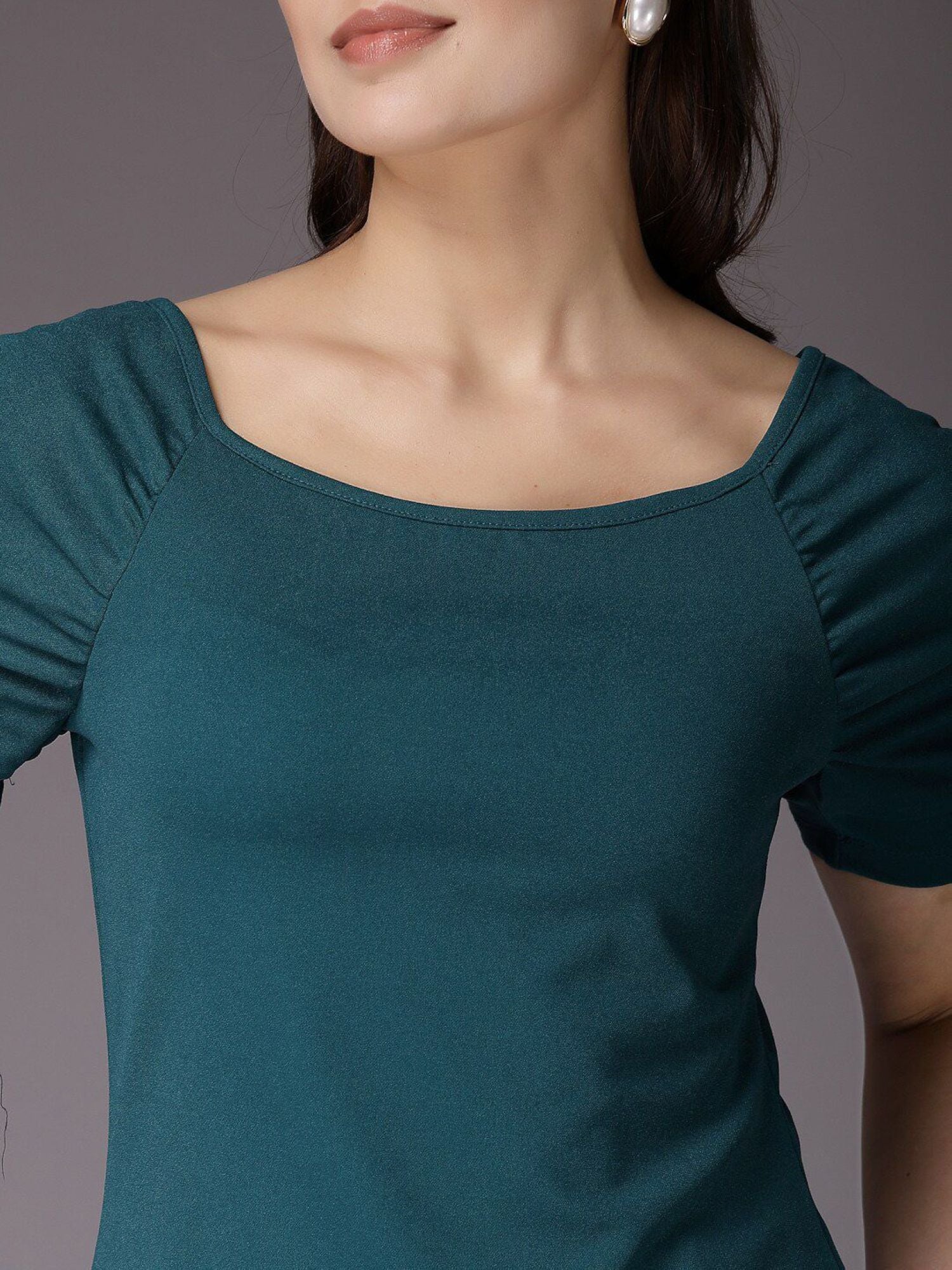 Women Top Emerald Green