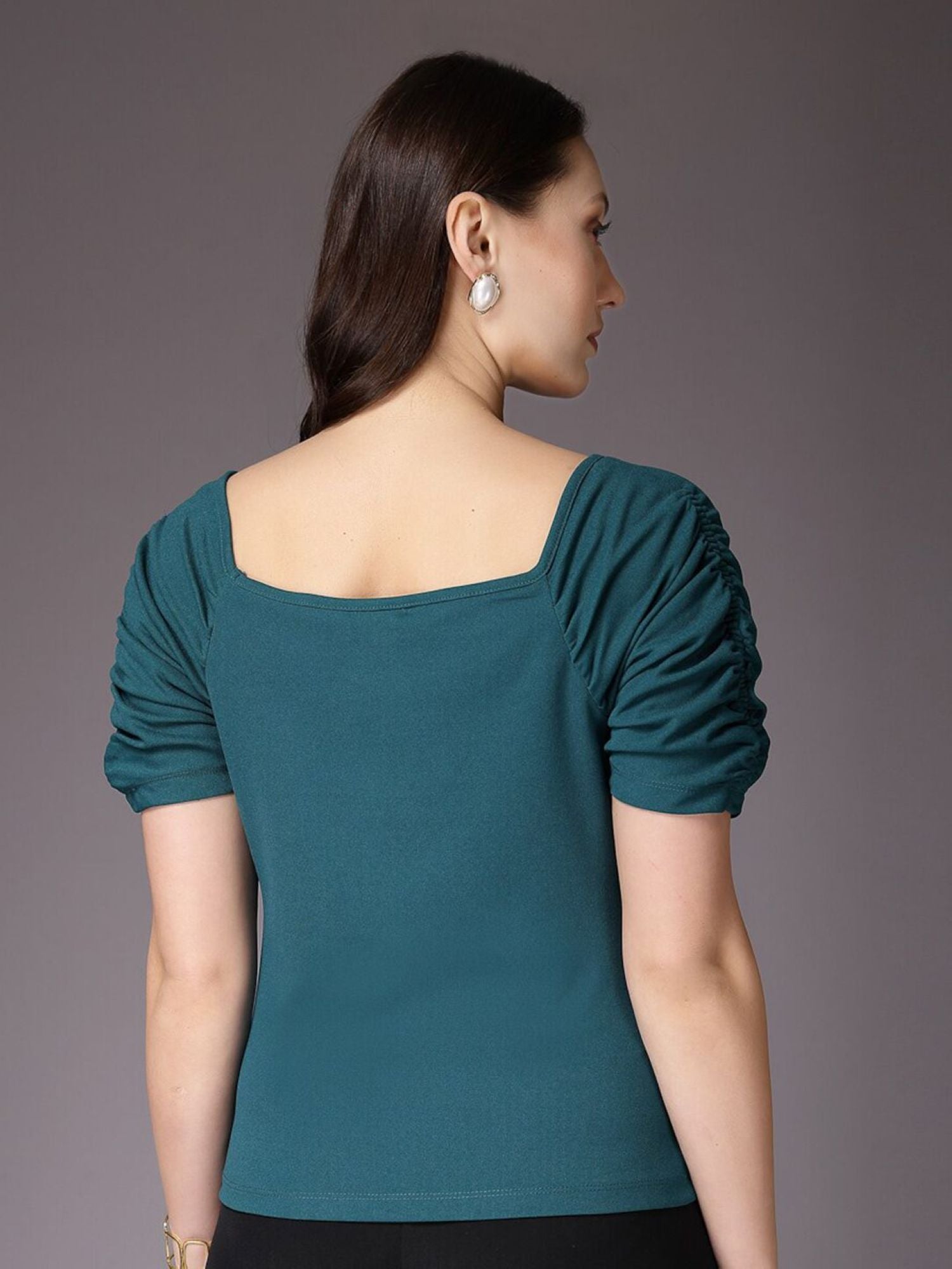 Women Top Emerald Green