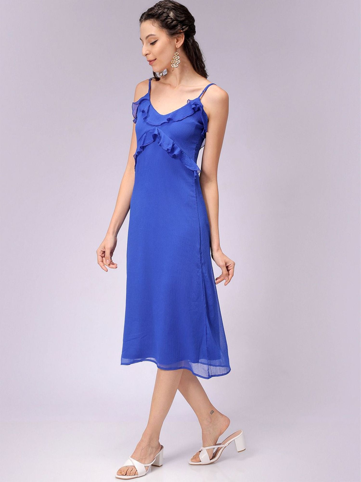 Flowy Slip Midi Dress