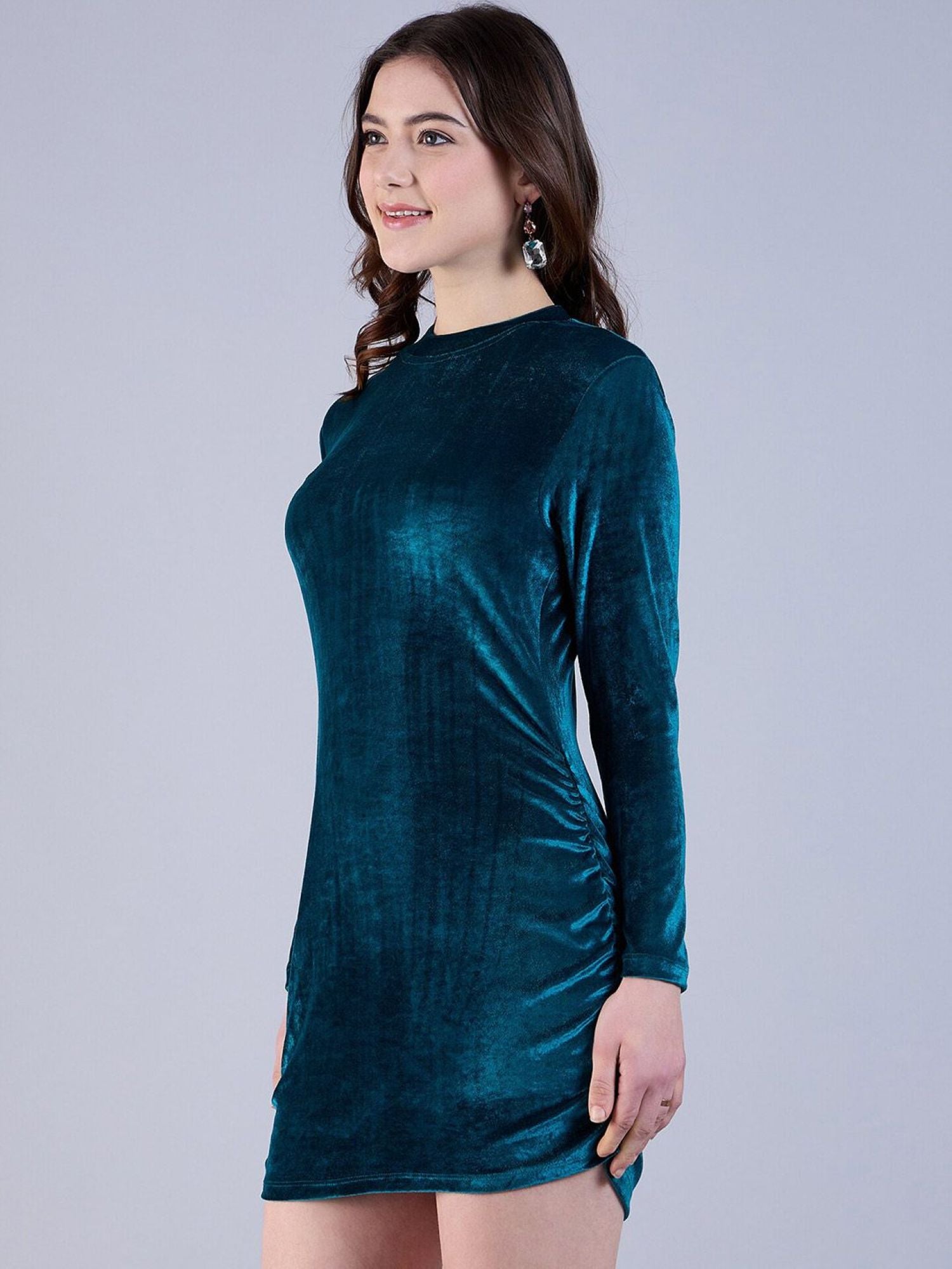 The Starlight Satin Ruched Midi Dress