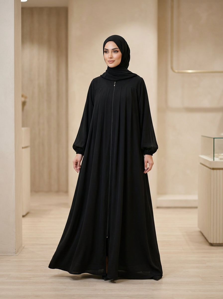 Fog-Sleeve Umbrella Pattern Abaya