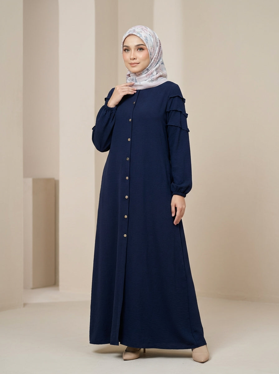 Square Sleeve Front-Open Burqa