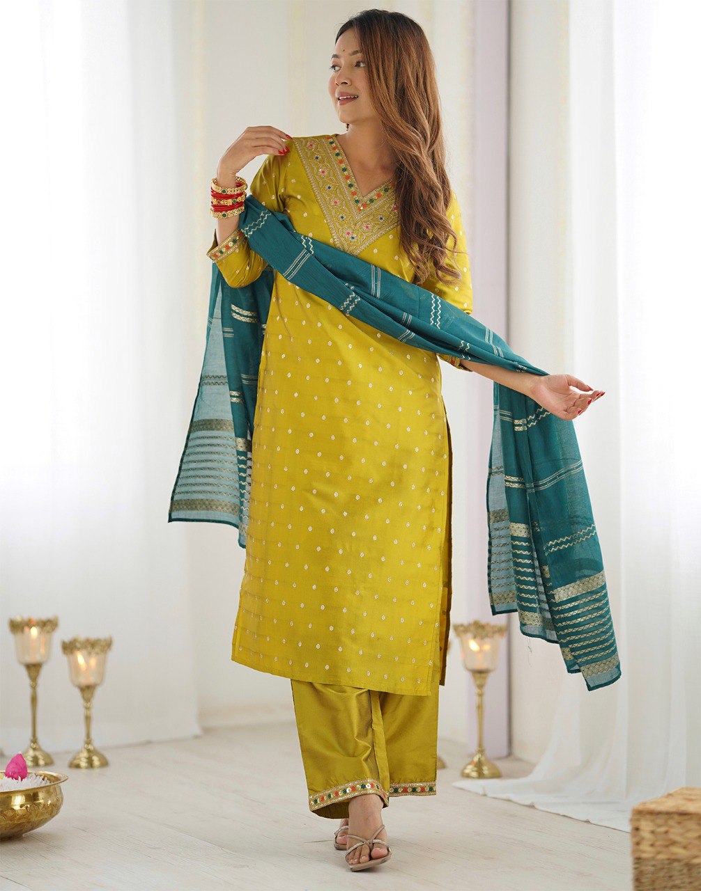 Kurta Pant Dupatta Set