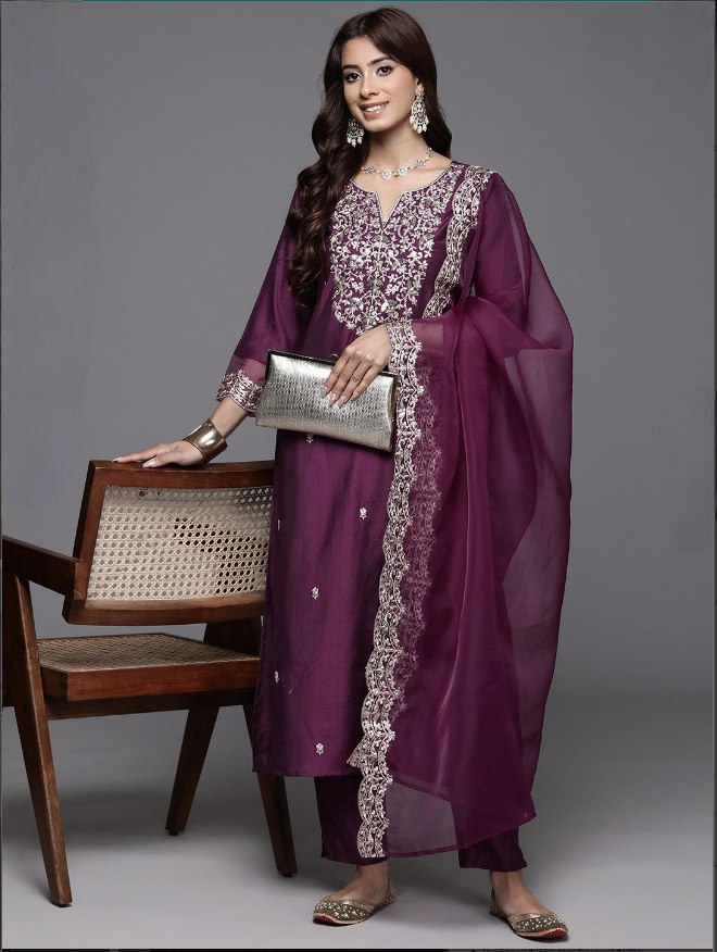 Chanderi Kurti with Dupatta