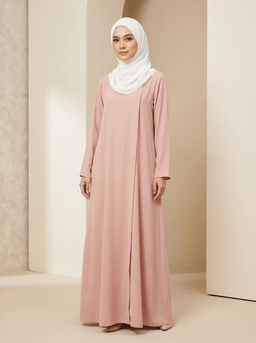 One-Side Cut Pattern Abaya