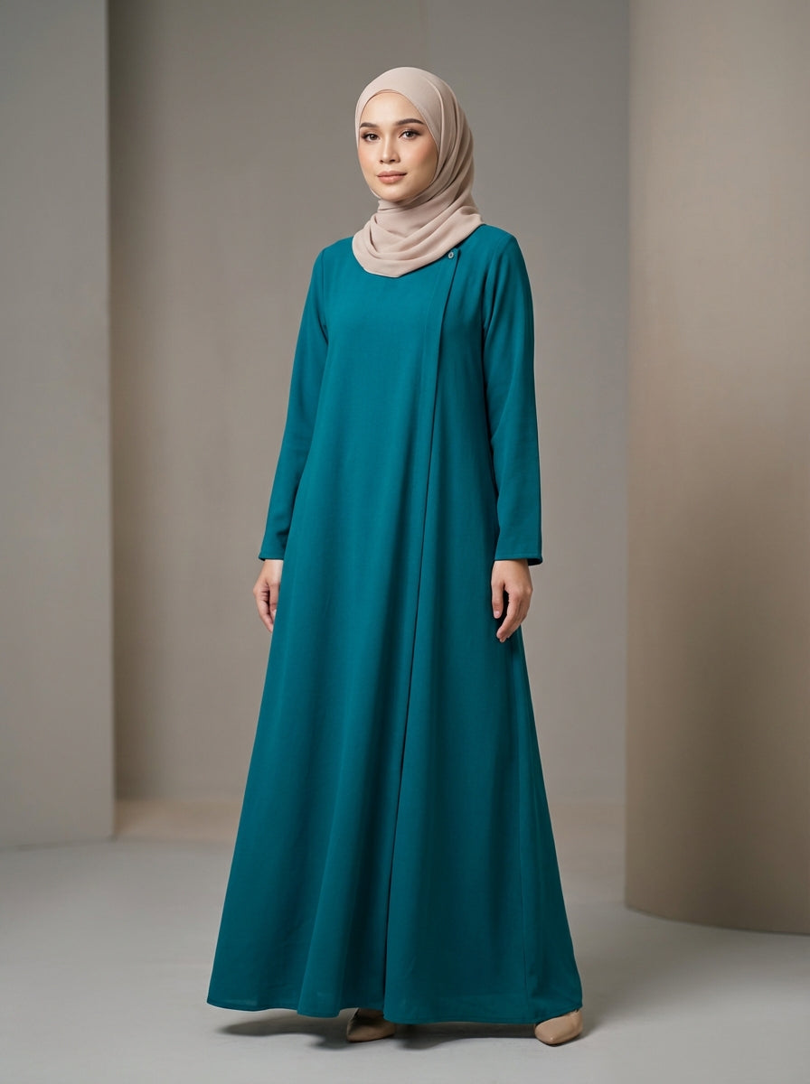 One-Side Cut Pattern Abaya