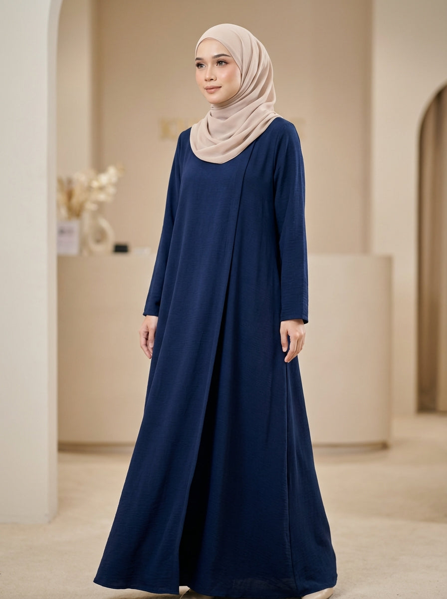 One-Side Cut Pattern Abaya
