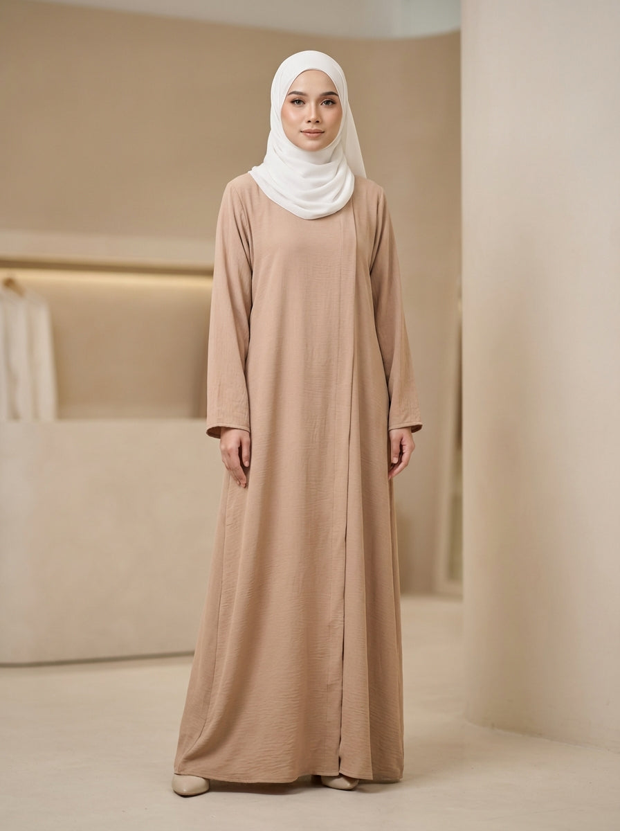 One-Side Cut Pattern Abaya
